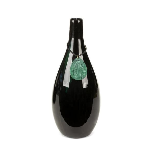 DEKORATIV GLASVAS CAPRI (01) FI 15 X 38 CM SVART