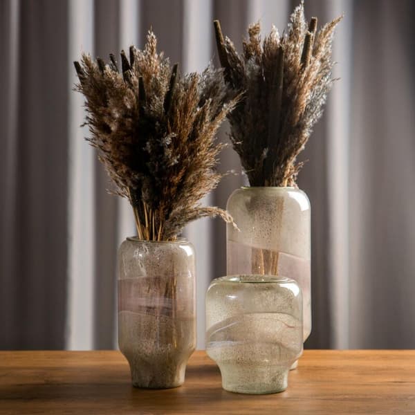 DEKORATIV GLASVAS LANA FI 19 X 22 CM KRÄM