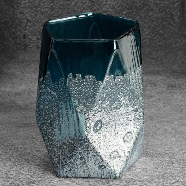 DEKORATIV GLASVASE NESSA (04) FI 13 X 18 CM BLÅ