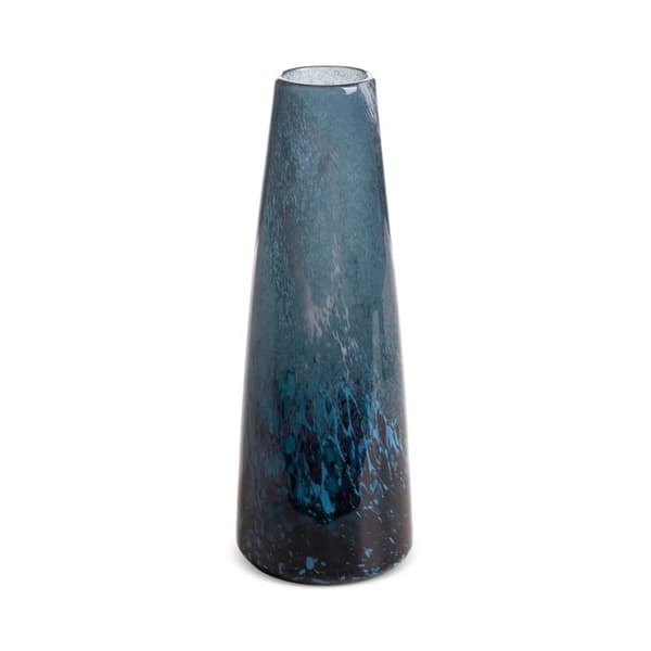 DEKORATIV GLASVAS LOGAN (02) FI 11 X 31 CM MARINBLÅ