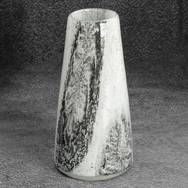 DEKORATIV GLASVASE LUCAS (02) 11 X 11 X 22 CM CREME