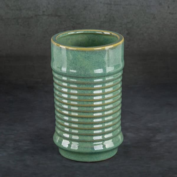 DEKORATIV VASE SAMI FI 12 X 20 CM GRØN