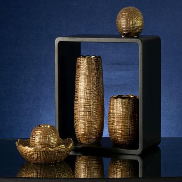 DEKORATIV VASE SELMA FI 18 X 32 CM BRUN