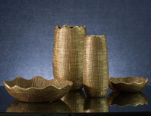 DEKORATIV VASE SELMA FI 18 X 32 CM BRUN