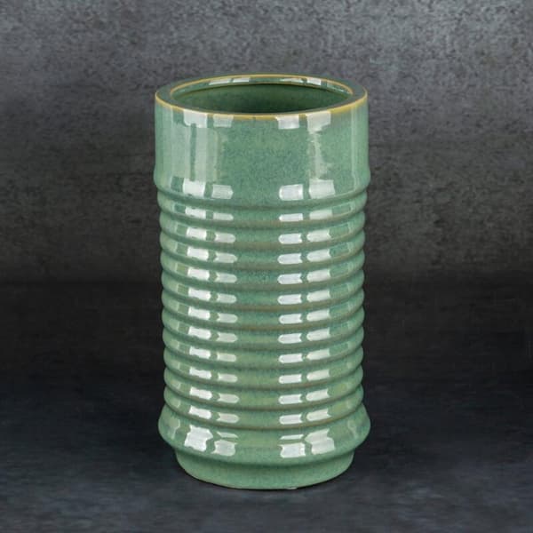 DEKORATIV VASE SAMI FI 15 X 26 CM GRØN