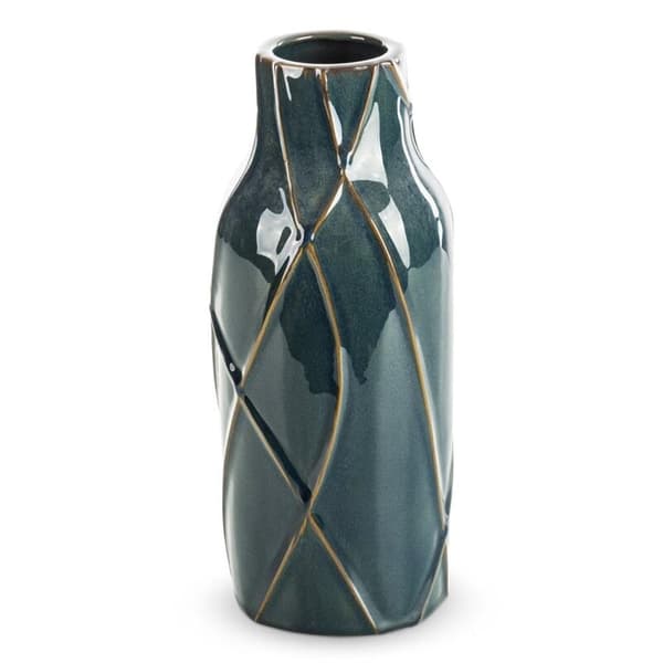 DEKORATIV VASE TEO (01) FI 13 X 30 CM TURKIS