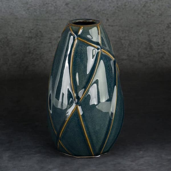 DEKORATIV VASE TEO (03) FI 17 X 27 CM TURKIS