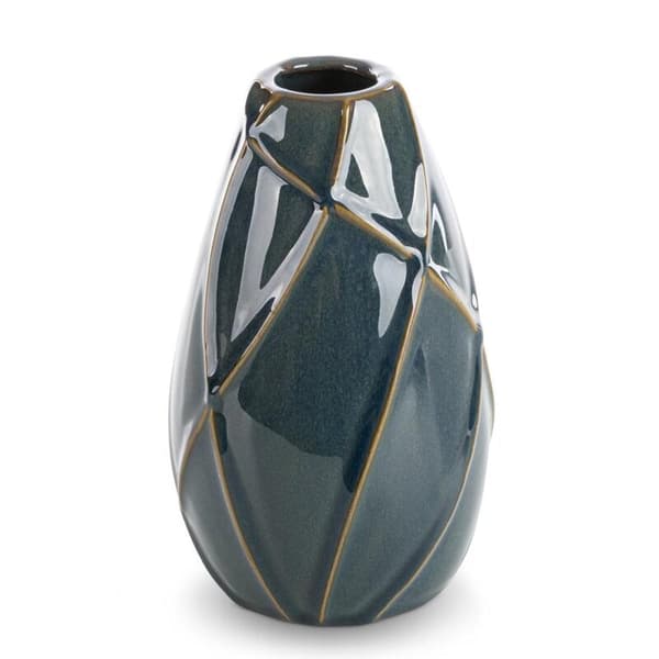 DEKORATIV VASE TEO (04) FI 12 X 20 CM TURKIS