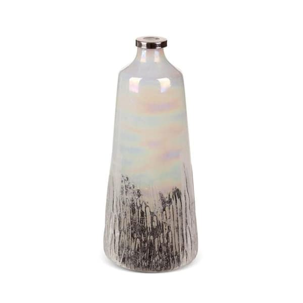 DEKORATIV GLASVASE ADEN (01) FI 15 X 36 CM CREME