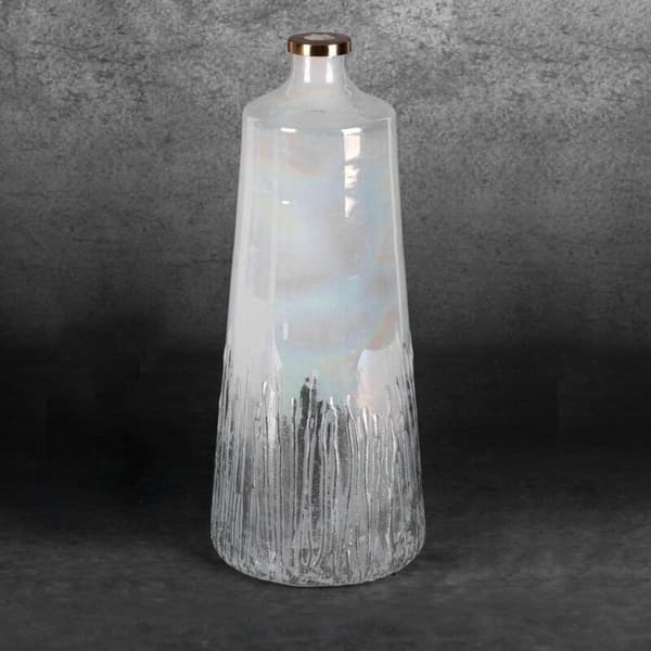 DEKORATIV GLASVASE ADEN (02) FI 19 X 43 CM CREME