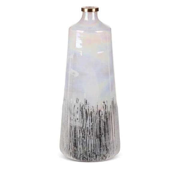DEKORATIV GLASVASE ADEN (02) FI 19 X 43 CM CREME