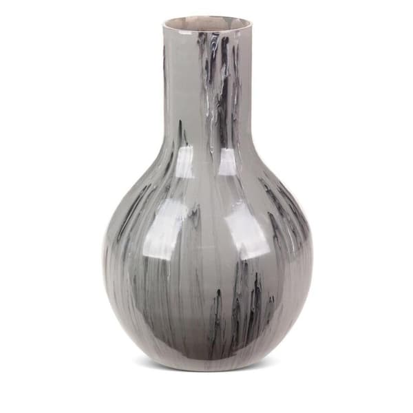 DEKORATIV GLASVAS CALEN (02) FI 24 X 40 CM GRÅ