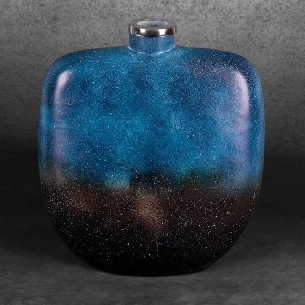 DEKORATIV GLASVAS CAREN (04) 27 X 10 X 34 CM BLÅ