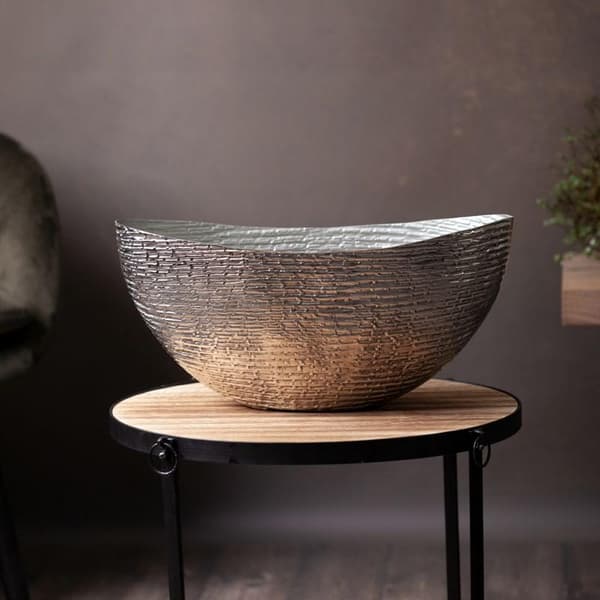 DEKORATIV SKÅL PARI1 (03) 45 X 22 X 22 CM SØLV