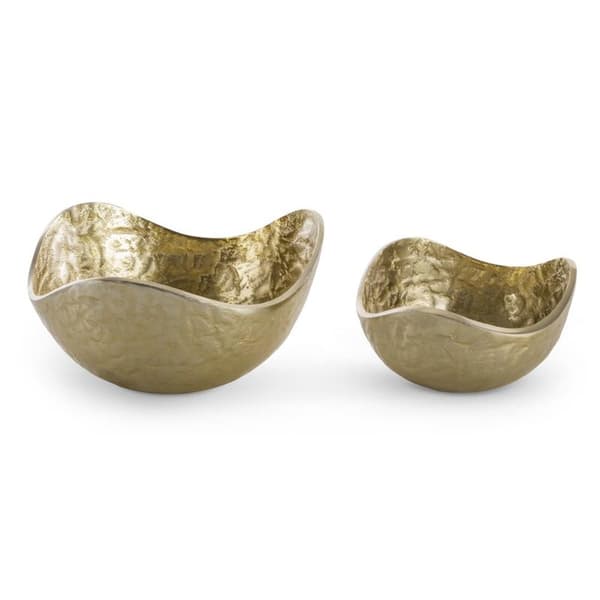 DEKORATIV SKÅL PEDRO3 (06) 25 X 25 X 13 CM GULD