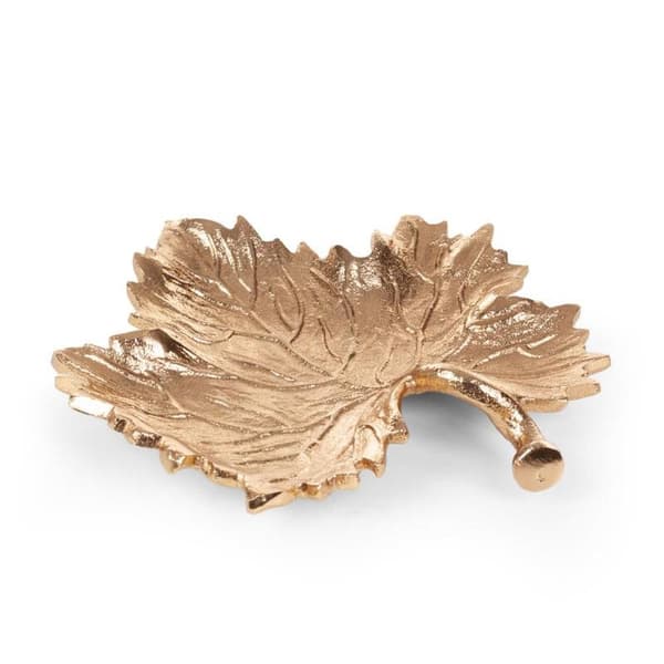 DEKORATIV PLADE DAHLIA (02) 21 X 21 X 3 CM GULD