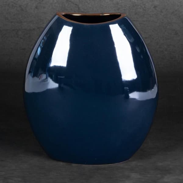DEKORATIV VASE AMORA1 (1) 22 X 12 X 25 CM MARINEBLÅ