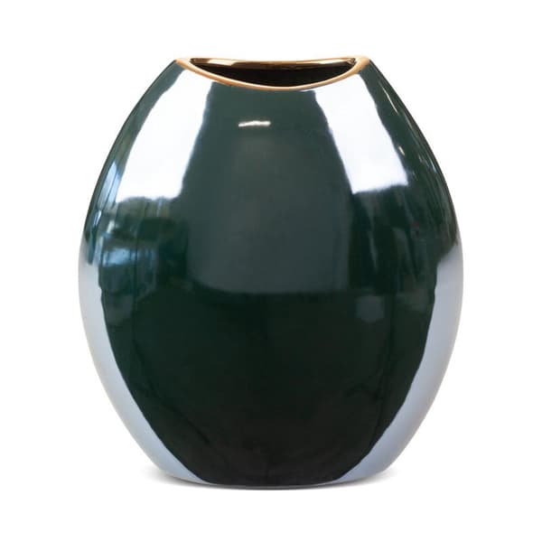 DEKORATIV VASE AMORA2 (1) 22 X 12 X 25 CM GRØN