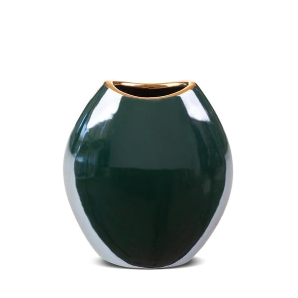 DEKORATIV VASE AMORA2 (3) 14 X 7 X 16 CM GRØN