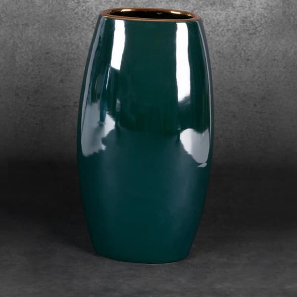 DEKORATIV VASE AMORA2 (4) 19 X 12 X 35 CM GRØN