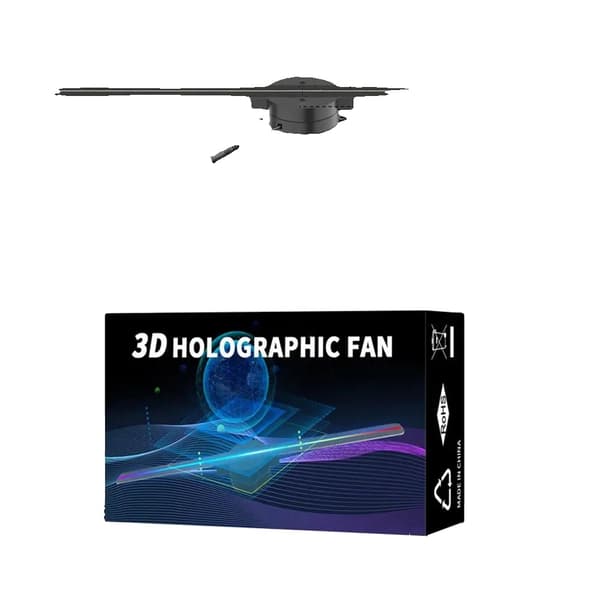 3D Holografisk Fläktprojektor, 2000x224 Upplösning, 244 LED-lampor,EU-kontakt