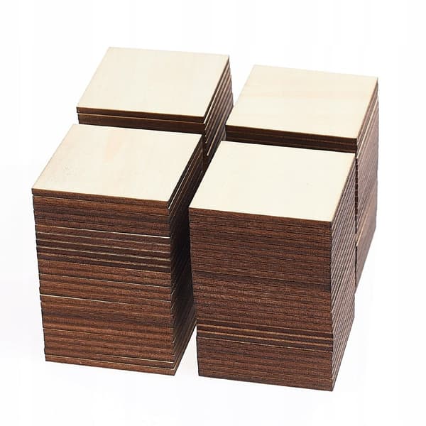 TRÆFIDER 7x7cm KRYDSFINERFIRKANT 50stk