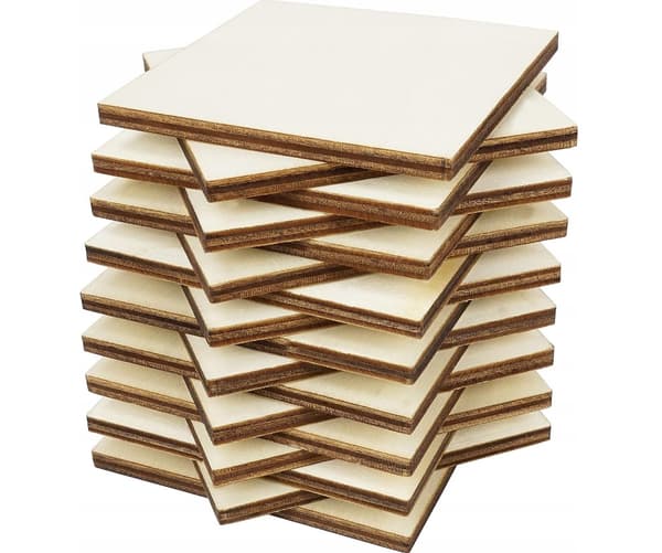 Vanerineliöt maalaukseen 100 kpl Kupinaluset pohja 10x10cm
