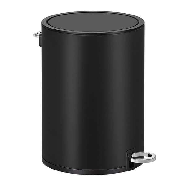 Pedalspand 3L med soft close-låg og aftagelig inderspand - Svart
