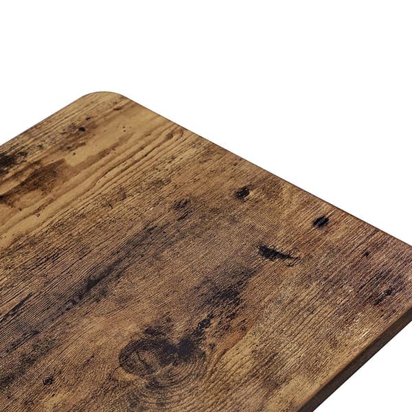 Sidebord med hjul og industriell design i brun/svart