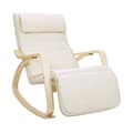 Pikkukuva 1 / 7: Ergonominen keinutuoli säädettävällä jalkatuella – beige, 150 kg kantavuus