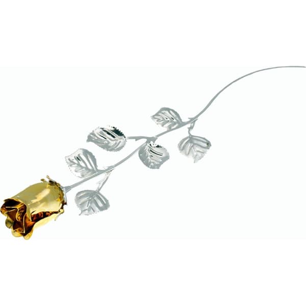 Stor sølvbelagt guld rose evige blomster gravering | Størrelse: 30 cm | SKU: BG1765G