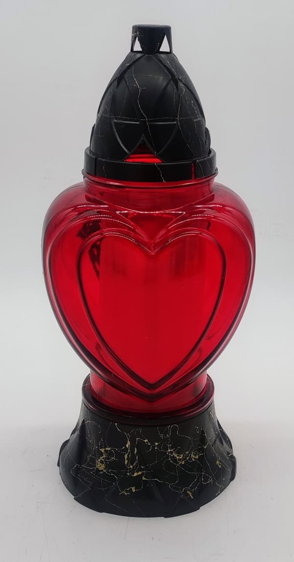 HEART MEDIUM P-81 ANVENDELSE - ORKIDE/ RØD / 1 STK