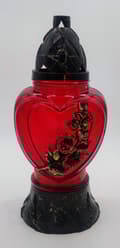 Miniatyrbillede 1 af 4: HEART MEDIUM P-81 ANVENDELSE - ORKIDE/ RØD / 1 STK