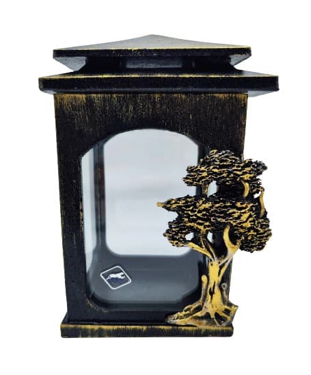 LANTERN L3 / MIX / RESIN / slät / guldsmetad trädapplikation / 2 VAROR /bit