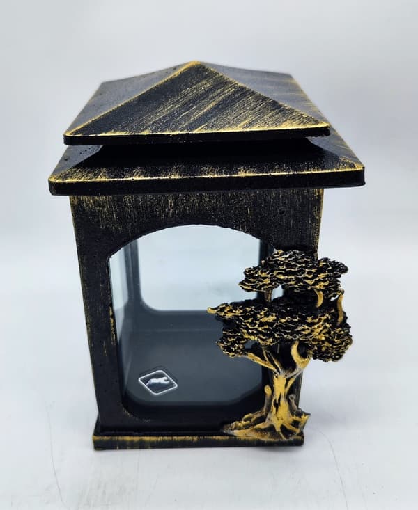 LANTERN L3 / MIX / RESIN / slät / guldsmetad trädapplikation / 2 VAROR /bit