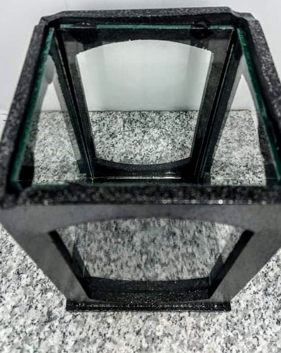 LANTERN L3 / MIX / RESIN / slät / guldsmetad trädapplikation / 2 VAROR /bit