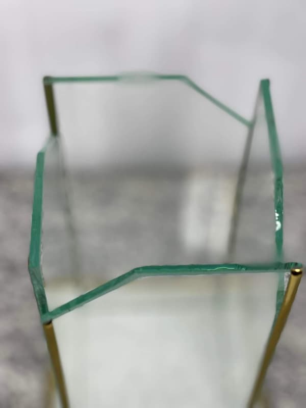 HELT GLAS SLUTAT GLAS VIT-GULD STOR / 1 STK
