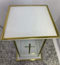 Miniatyrbild 9 av 11: HELT GLAS SLUTAT GLAS VIT-GULD STOR / 1 STK