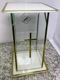 Miniatyrbild 10 av 11: HELT GLAS SLUTAT GLAS VIT-GULD STOR / 1 STK