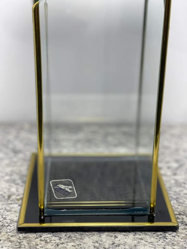 LITEN SVART OCH GULD SLUTGLAS / 1 STK