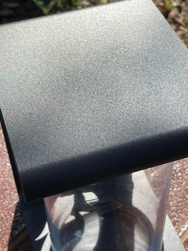 LYKTA METALL GLAS / LÅGA / 1 STK / SVART
