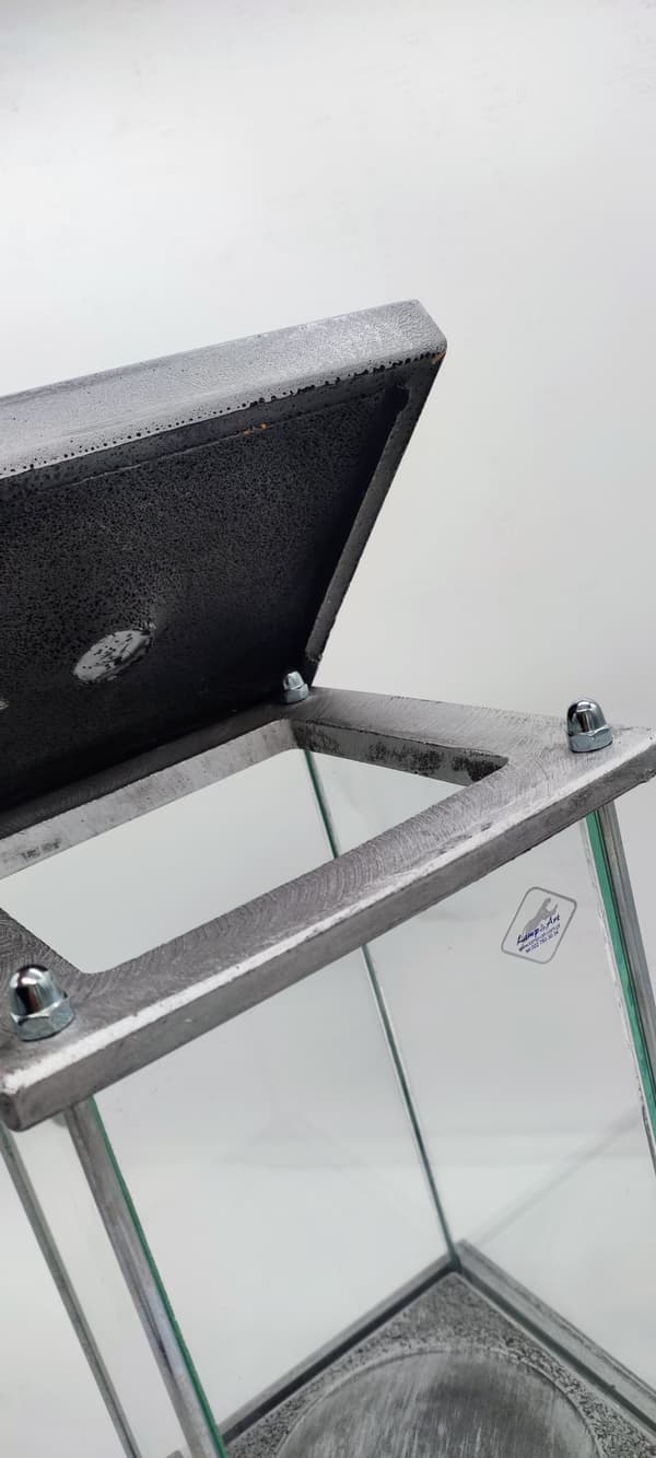 SQUARE MAX RESIN - ANTIK / SYNTETISK STEN / SILVER / 1 STK