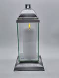 Miniatyrbillede 5 af 11: lanterne firkantet glat / hvid-sølv / PERSONLIG / FAR / stor / 1 stk.