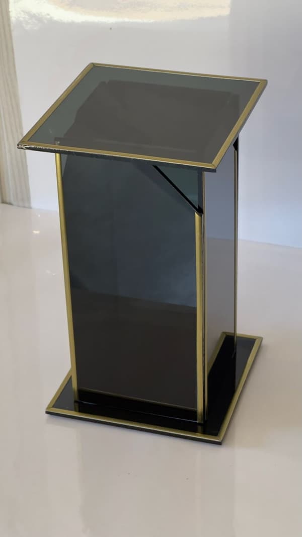 HELT GLAS SKRÅET GLAS MØRK / SR / STOR / 1 STK