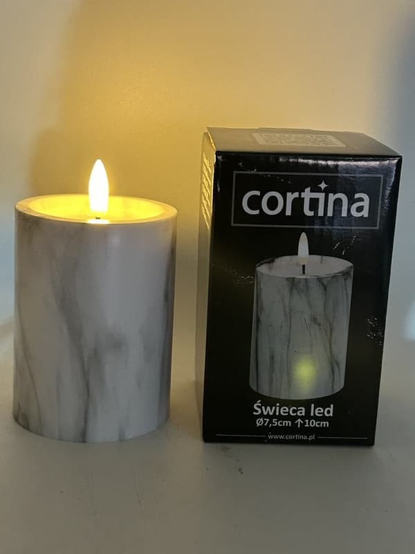 LED LYS MARMOR EFFEKT 10 CM FI 7,5 CM GRÅ 1/23 NWH-G UDEN BATTERI