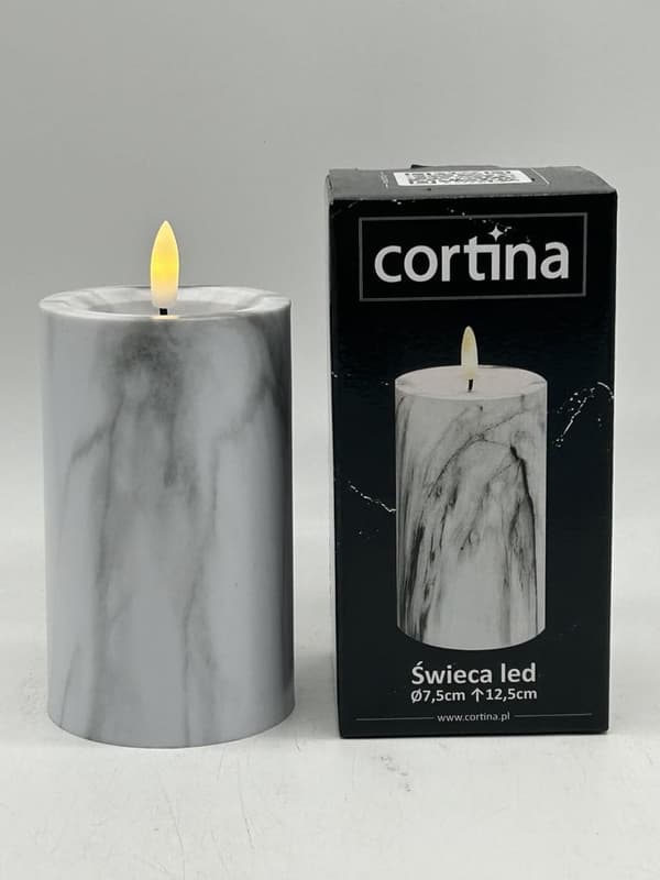 LED LYS MARMOR EFFEKT 10 CM FI 7,5 CM GRÅ 1/23 NWH-G UDEN BATTERI