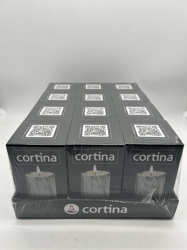 LED LYS MARMOR EFFEKT 10 CM FI 7,5 CM GRÅ 1/23 NWH-G UDEN BATTERI