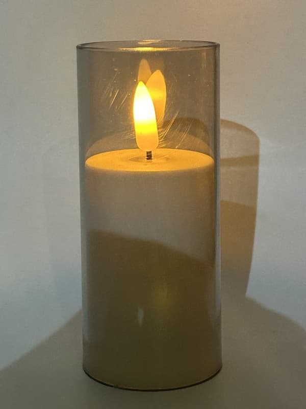 LED LYS I RØR TRANSPARENT 10CM-5CM/17-23/ MED BATTERIER
