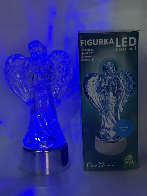 LED FIGUR ANGEL -2 BIG / 3-19 ANG CORTINA / VIT / MED BATTERIER / 1 STK