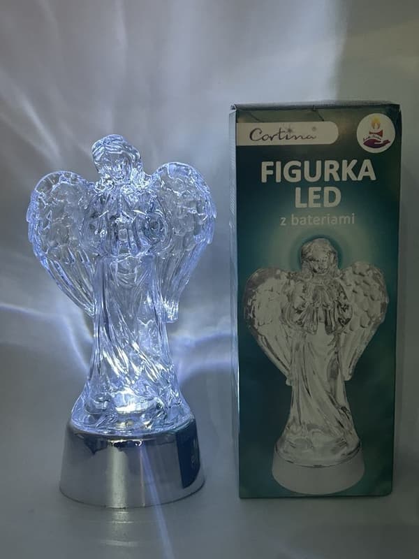 LED FIGUR ANGEL -2 BIG / 3-19 ANG CORTINA / VIT / MED BATTERIER / 1 STK